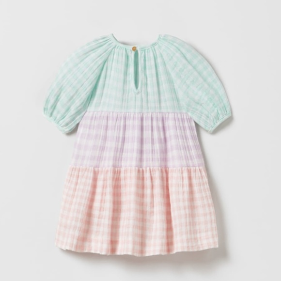 TIERED GINGHAM DRESS - Picture 3 of 3
